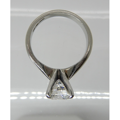 688 - A PLATINUM SOLITAIRE DIAMOND RING