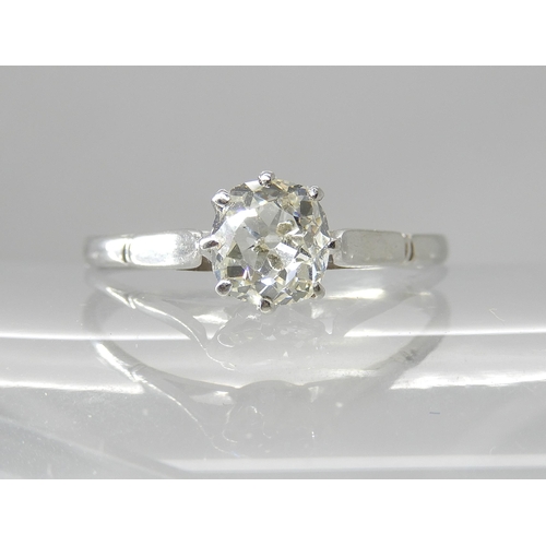 707 - A SOLITAIRE OLD CUT DIAMOND RING