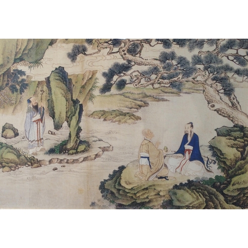 74 - A CHINESE SILK PAINTING