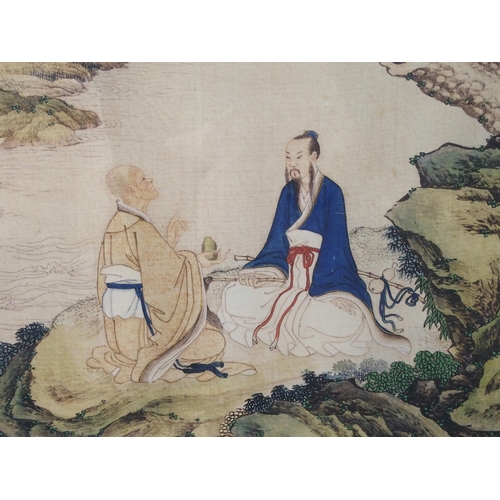 74 - A CHINESE SILK PAINTING