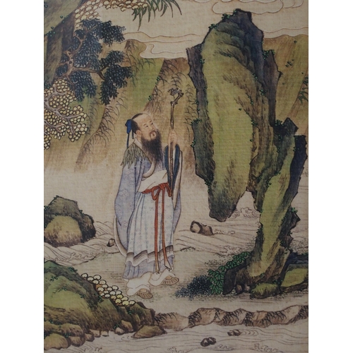 74 - A CHINESE SILK PAINTING