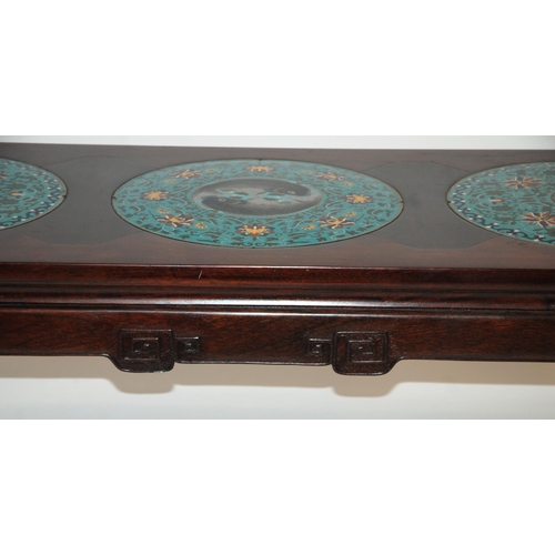 801 - A CHINESE HARDWOOD RECTANGULAR TABLE