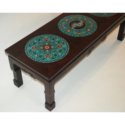 801 - A CHINESE HARDWOOD RECTANGULAR TABLE