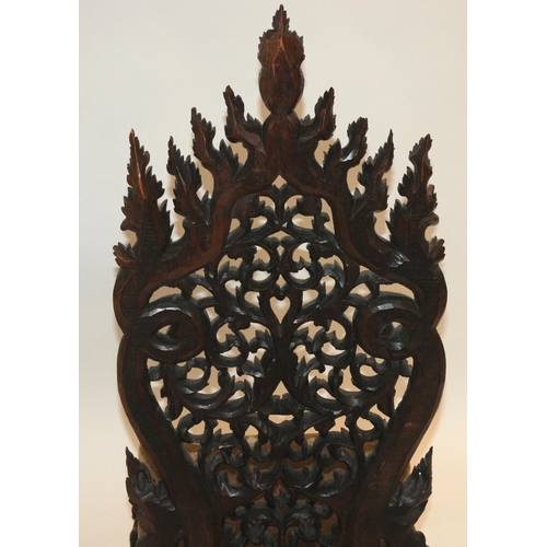 802 - A BURMESE HARDWOOD LOW CHAIR