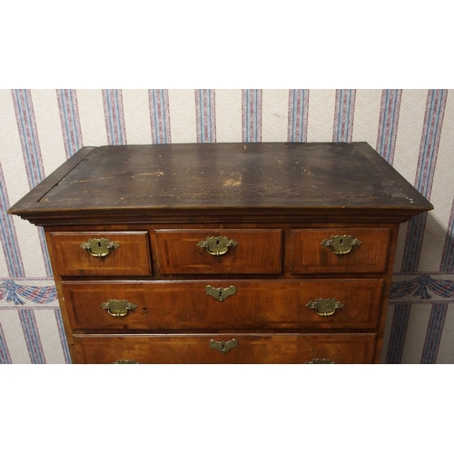 806 - *WITHDRAWN* A WILLIAM AND MARY STYLE WALNUT CHEST ON STAND