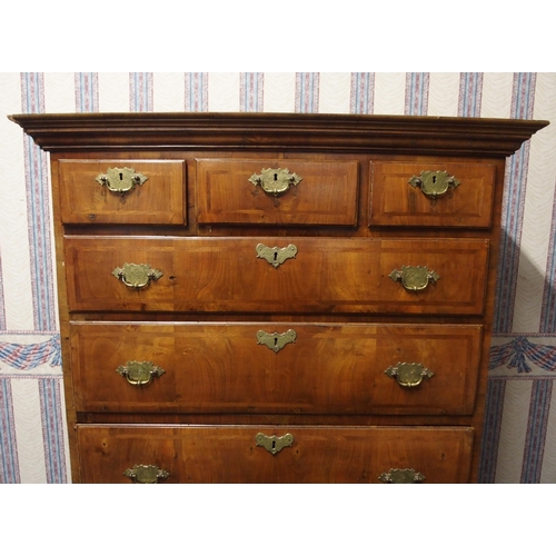 806 - *WITHDRAWN* A WILLIAM AND MARY STYLE WALNUT CHEST ON STAND