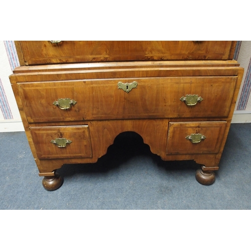 806 - *WITHDRAWN* A WILLIAM AND MARY STYLE WALNUT CHEST ON STAND