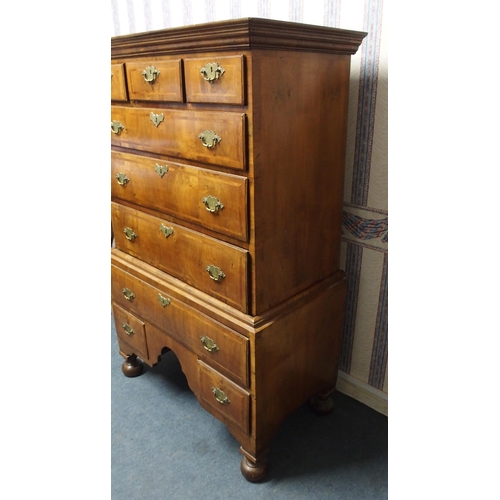 806 - *WITHDRAWN* A WILLIAM AND MARY STYLE WALNUT CHEST ON STAND