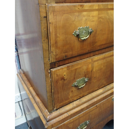 806 - *WITHDRAWN* A WILLIAM AND MARY STYLE WALNUT CHEST ON STAND