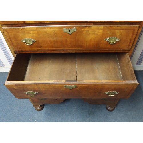 806 - *WITHDRAWN* A WILLIAM AND MARY STYLE WALNUT CHEST ON STAND