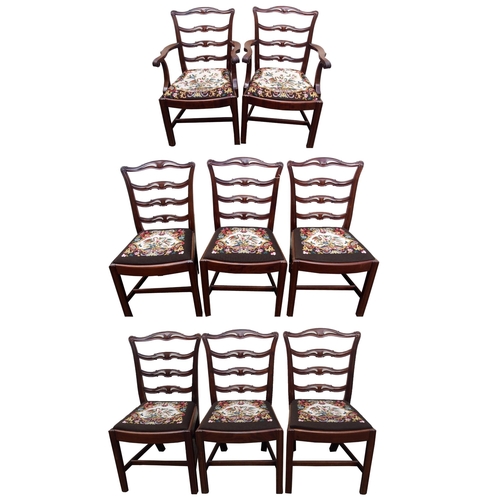 812 - A SET OF EIGHT CHIPPENDALE STYLE REPRODUCTION MAHOGANY DINING CHAIRS