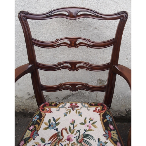 812 - A SET OF EIGHT CHIPPENDALE STYLE REPRODUCTION MAHOGANY DINING CHAIRS