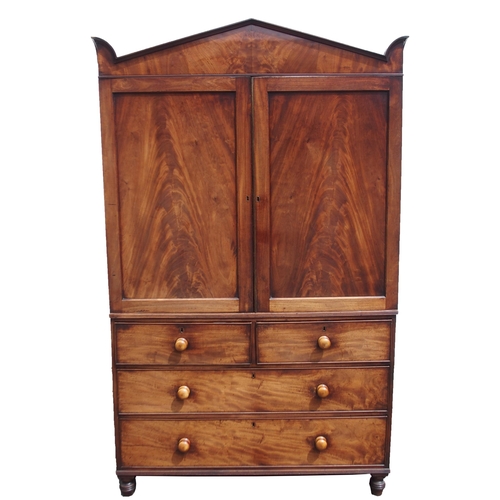 815 - A REGENCY MAHOGANY LINEN PRESS