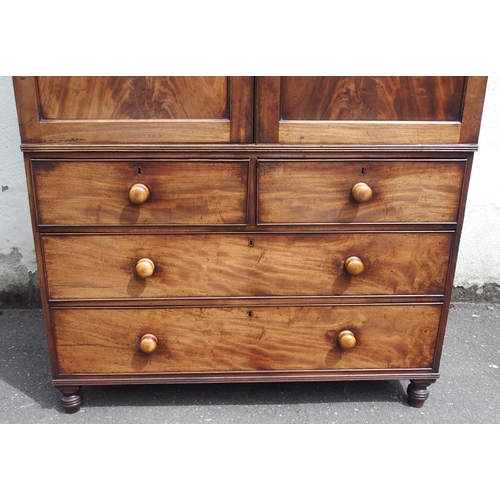 815 - A REGENCY MAHOGANY LINEN PRESS