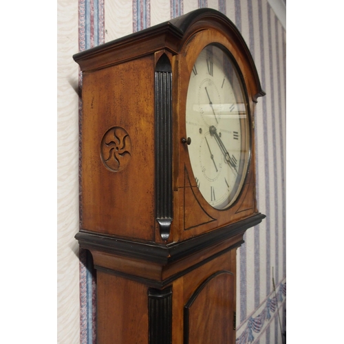 818 - A 19TH CENTURY LONGCASE CLOCK