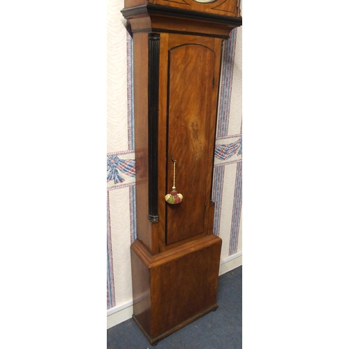 818 - A 19TH CENTURY LONGCASE CLOCK