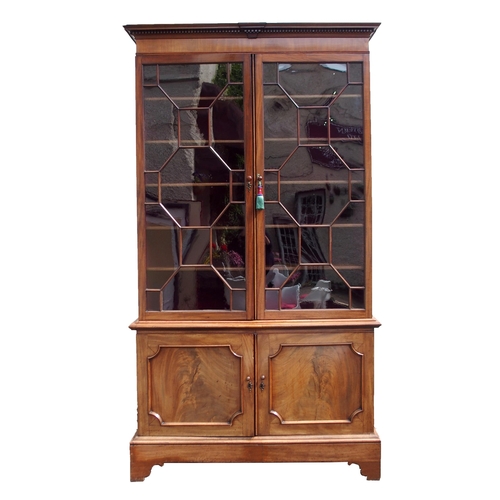 820 - A 19TH CENTURY MAHOGANY BOOKCASE