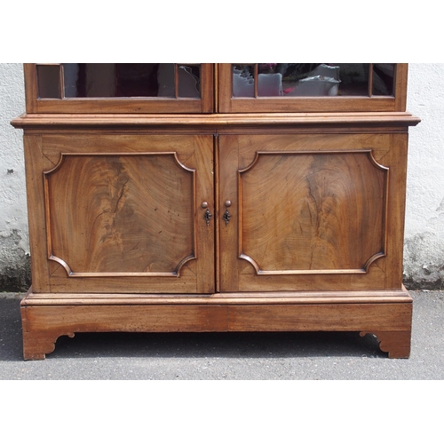 820 - A 19TH CENTURY MAHOGANY BOOKCASE