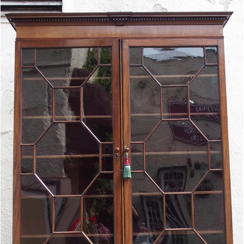 820 - A 19TH CENTURY MAHOGANY BOOKCASE