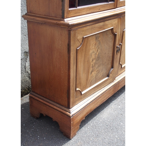 820 - A 19TH CENTURY MAHOGANY BOOKCASE