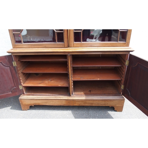 820 - A 19TH CENTURY MAHOGANY BOOKCASE