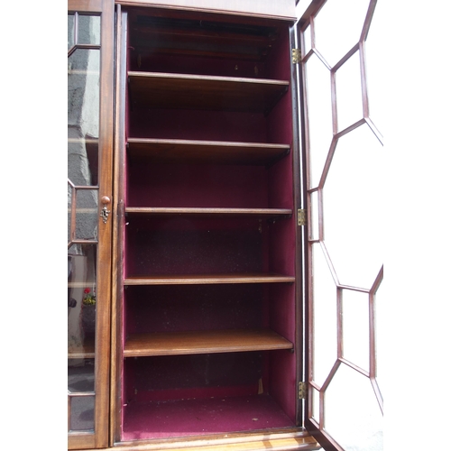 820 - A 19TH CENTURY MAHOGANY BOOKCASE