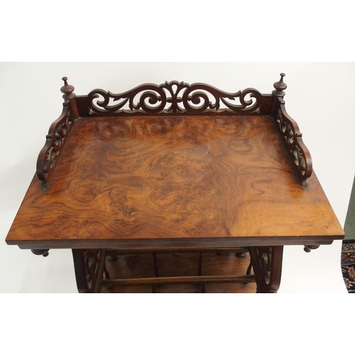 823 - A VICTORIAN WALNUT CANTERBURY