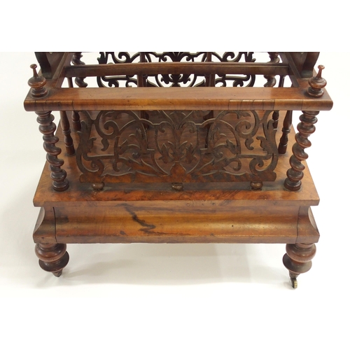 823 - A VICTORIAN WALNUT CANTERBURY