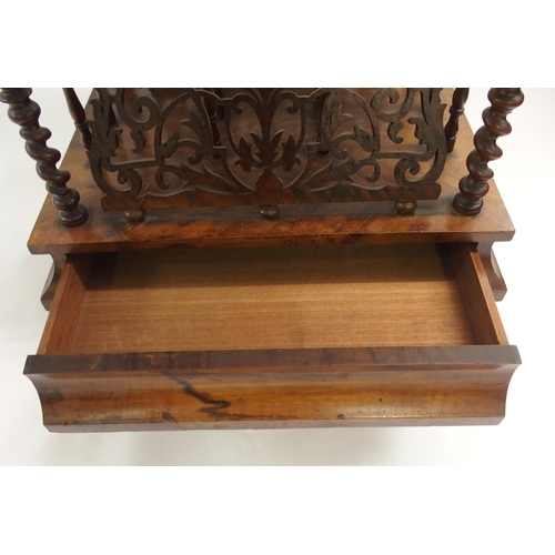 823 - A VICTORIAN WALNUT CANTERBURY