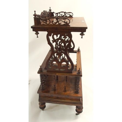 823 - A VICTORIAN WALNUT CANTERBURY