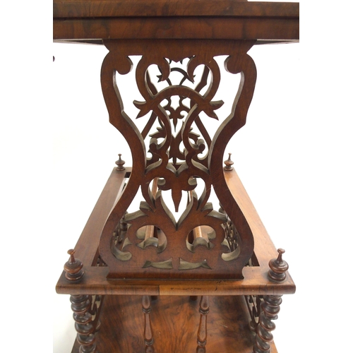 823 - A VICTORIAN WALNUT CANTERBURY