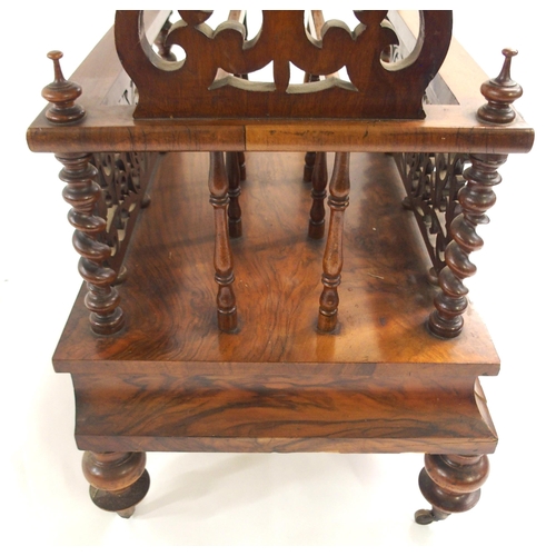 823 - A VICTORIAN WALNUT CANTERBURY