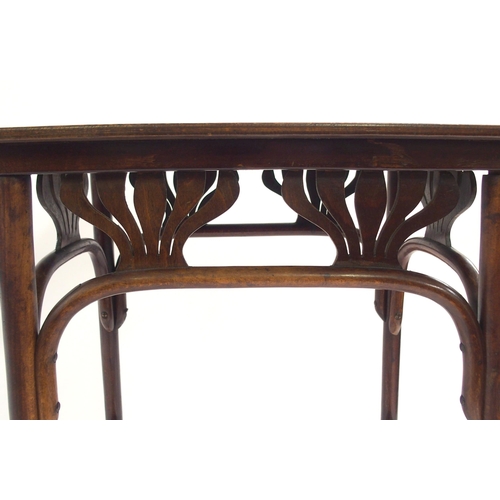 835 - A JACOB JOSEF KOHN BENTWOOD SESSIONIST COFFEE TABLE