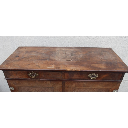 845 - A WILLIAM AND MARY STYLE WALNUT CHEST ON STAND