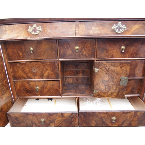 845 - A WILLIAM AND MARY STYLE WALNUT CHEST ON STAND