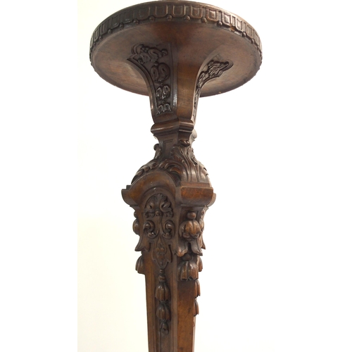 847 - A CONTINENTAL WALNUT TORCHERE