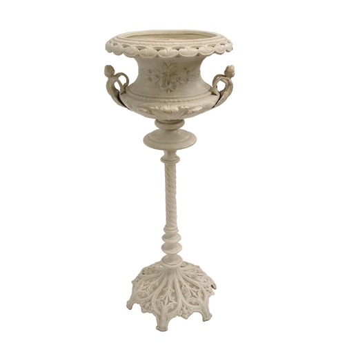 848 - A CAST METAL JARDINIERE