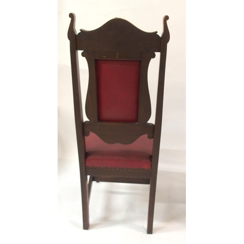 862 - A SET OF EIGHT LATE VICTORIAN MAHOGANY DINING CHAIRS