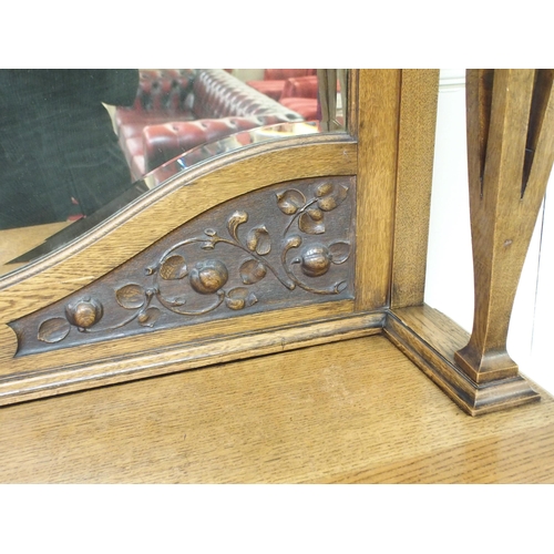 865 - AN ARTS AND CRAFTS MIRROR BACK SIDEBOARD