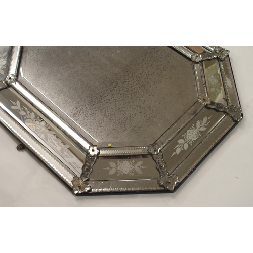 867 - AN ITALIAN OCTAGONAL WALL MIRROR