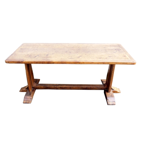 872 - AN OAK REFECTORY TABLE