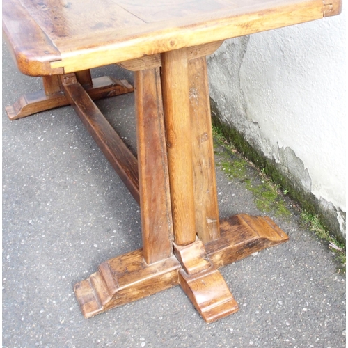 872 - AN OAK REFECTORY TABLE