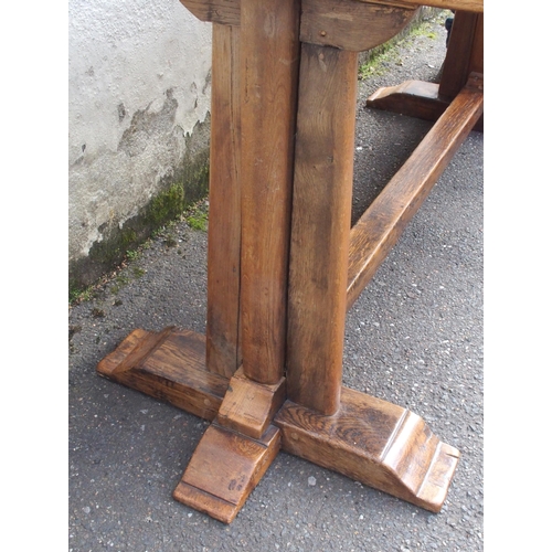 872 - AN OAK REFECTORY TABLE