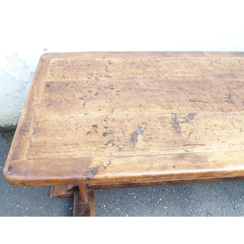 872 - AN OAK REFECTORY TABLE