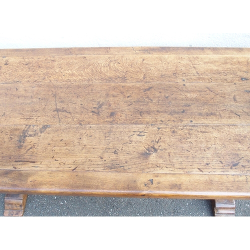 872 - AN OAK REFECTORY TABLE