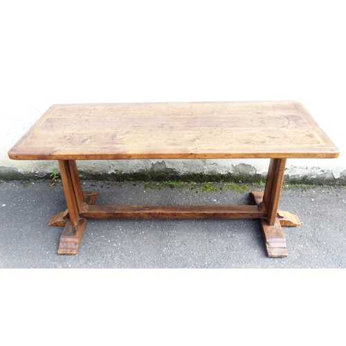 872 - AN OAK REFECTORY TABLE