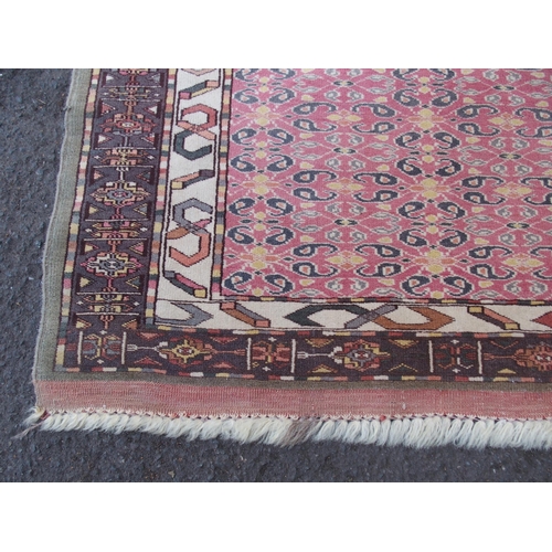 881 - AN EASTERN PINK GROUND RUG