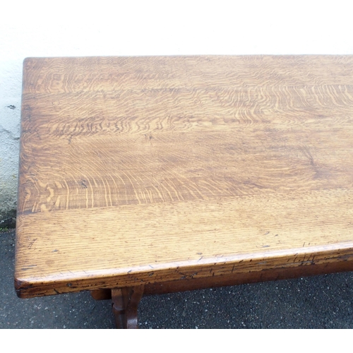 892 - AN OAK REFECTORY TABLE