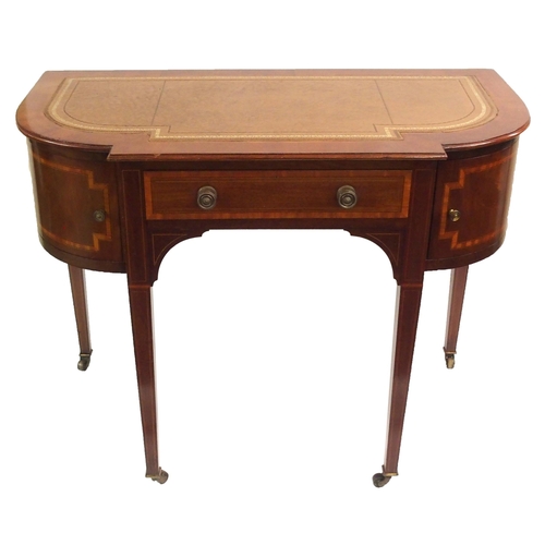 893 - A HEAL AND SON  LONDON EDWARDIAN MAHOGANY WRITING DESK