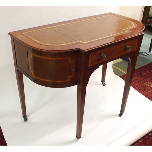 893 - A HEAL AND SON  LONDON EDWARDIAN MAHOGANY WRITING DESK